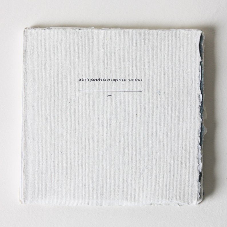 A Little Photobook of Important Memories, Letterpress Photo Album on Handmade Paper image 1