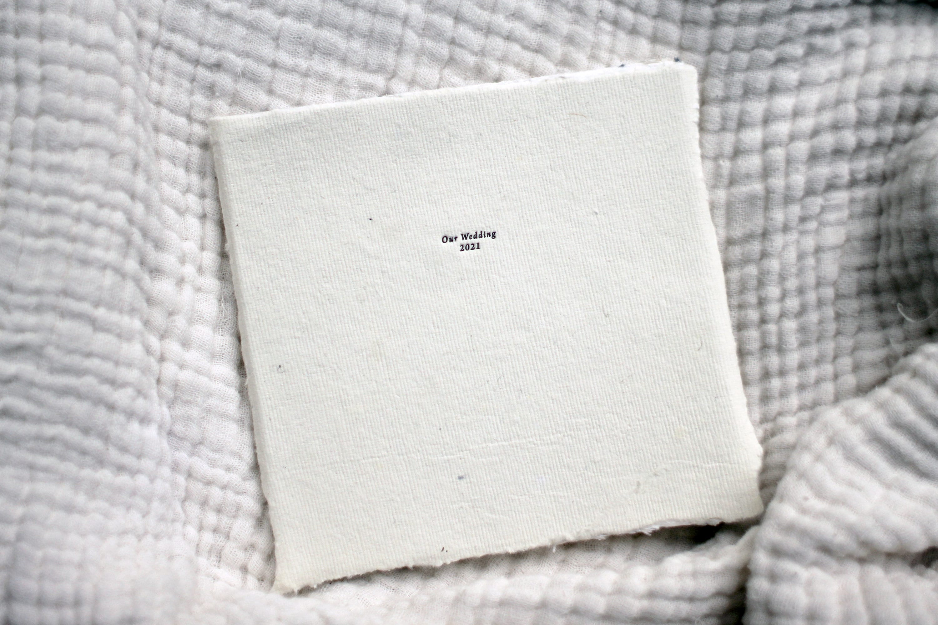Our Wedding 2025, Letterpress Photo Album on Handmade Paper
