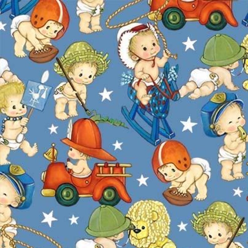 Michael Miller Americana Baby Patriotic Baby Blue Fabric - 1 Yard - Etsy