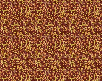 Riley Blake Designs Autumn Hues Berries Green Fabric  - 1 yard