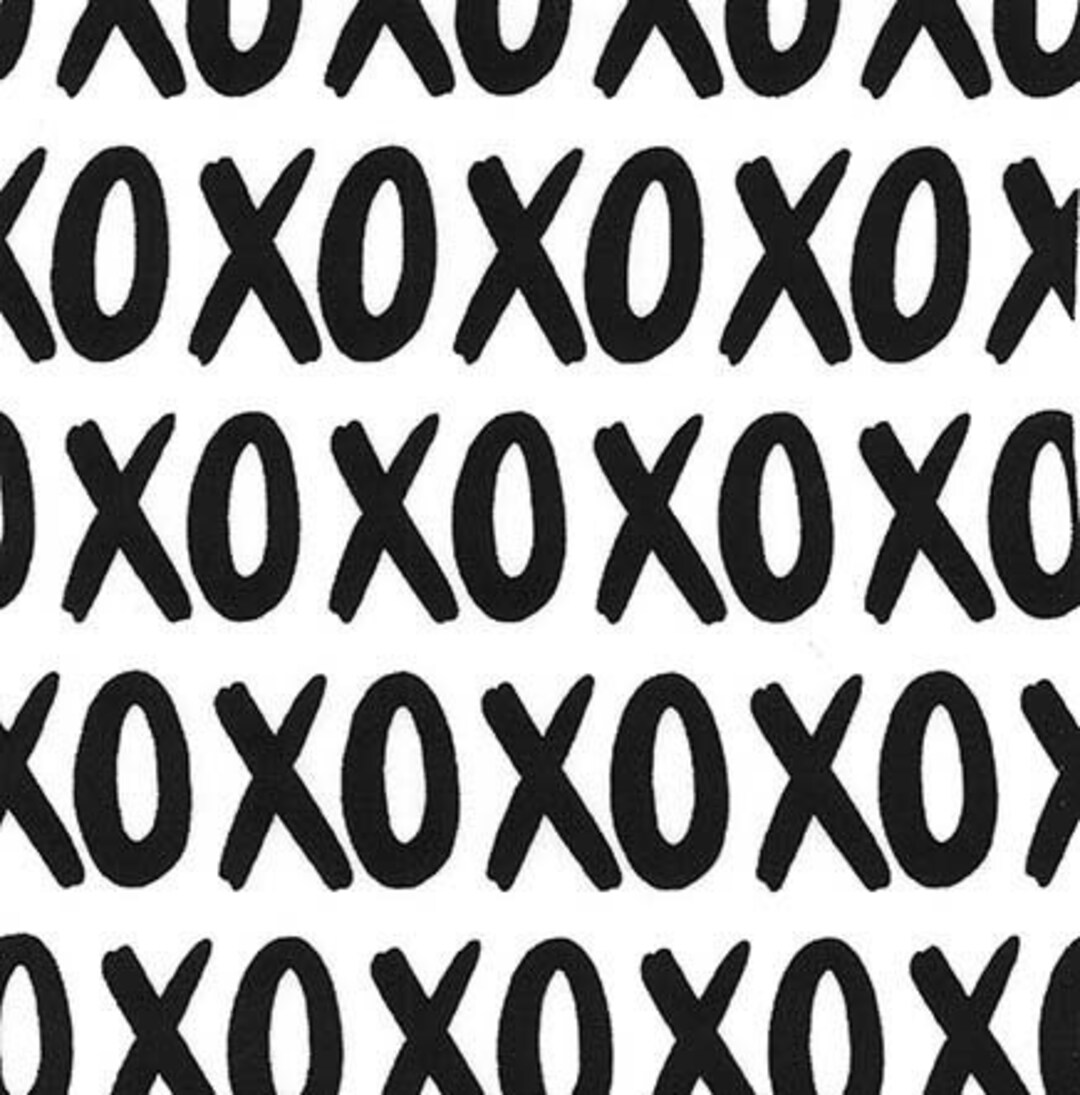 Michael Miller Glam Girl Coal XOXO Fabric 1 Yard 6 Inches Last Piece - Etsy