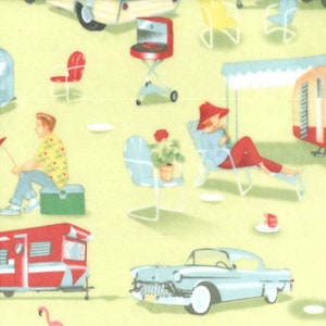 Michael Miller Trailer Travel On Minky fabric - 1 yard