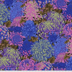 Philip Jacobs for the Kaffe Fassett Hokusai’s Mums Cool Fabric - 1 yard
