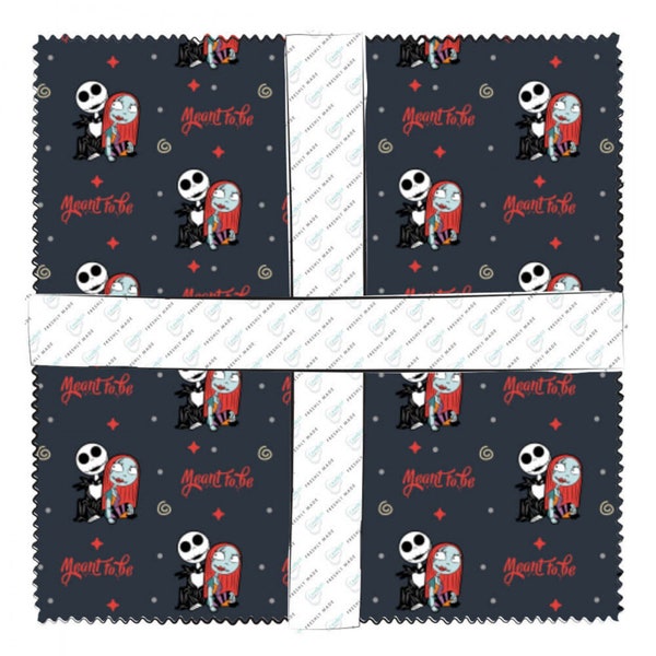 Camelot Fabrics Disney Nightmare Before Christmas 10 inch squares 42pc/bundle Fabric  - 1 bundle