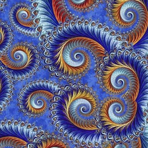 Quilting Treasures Twilight Swirl Scroll fabric - 1 yard