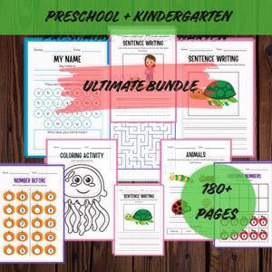 Pacchetto di apprendimento per la scuola materna: oltre 150 pagine di attività stampabili (download PDF)