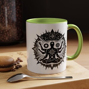 Spiritual Sun & Moon Coffee Mug, Boho Mug, Zen Mug, Astrology Drinkware, Mindfulness Mug, Gift for Yogis