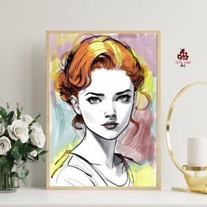 Custom Line Art Portrait, Couple Drawing from Photo, Personalized Gift for Him, Anniversary Gift, Minimalist Couple Art