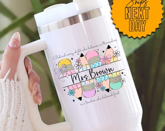 Personalized Teacher Cup, Teacher Appreciation Gift, Back to School Gift, First Day of School Cup, Educator Gift, Teacher Life Cup