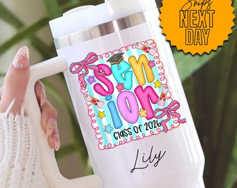 Senior Class of 2026 Tumbler, Personalized Graduation Cup, High School Senior Gift, College Grad Gift, Custom Senior Tumbler