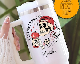 Soccer Mom Skeleton Cup, Personalized Soccer Mom Tumbler, Soccer Mom Gift, Soccer Mom Coffee Cup, Soccer Team Mom, Soccer Coach