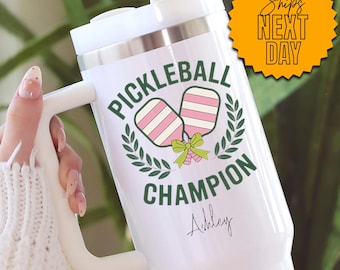 Peace Love Pickleball Tumbler, Personalized Pickleball Cup, Pickleball Player Gift, Pickleball Lover Present, Pickleball Court Accessory
