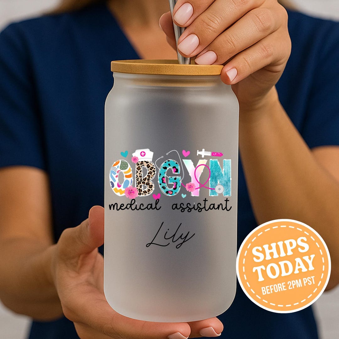 OBGYN Medical Assistant Tumbler, Personalized Nurse Cup, Doctor ...