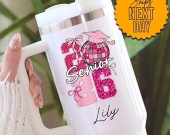 Senior 2026 Graduation Tumbler, Personalized Senior Cup, Class of 2026 Gift, High School Graduate Tumbler, College Bound Senior Gift