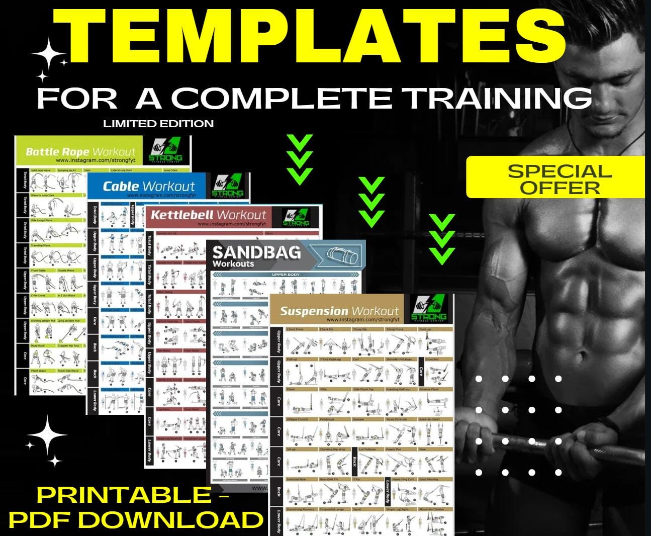 Crossfit Workout Templates – Printable Gym Training Planner