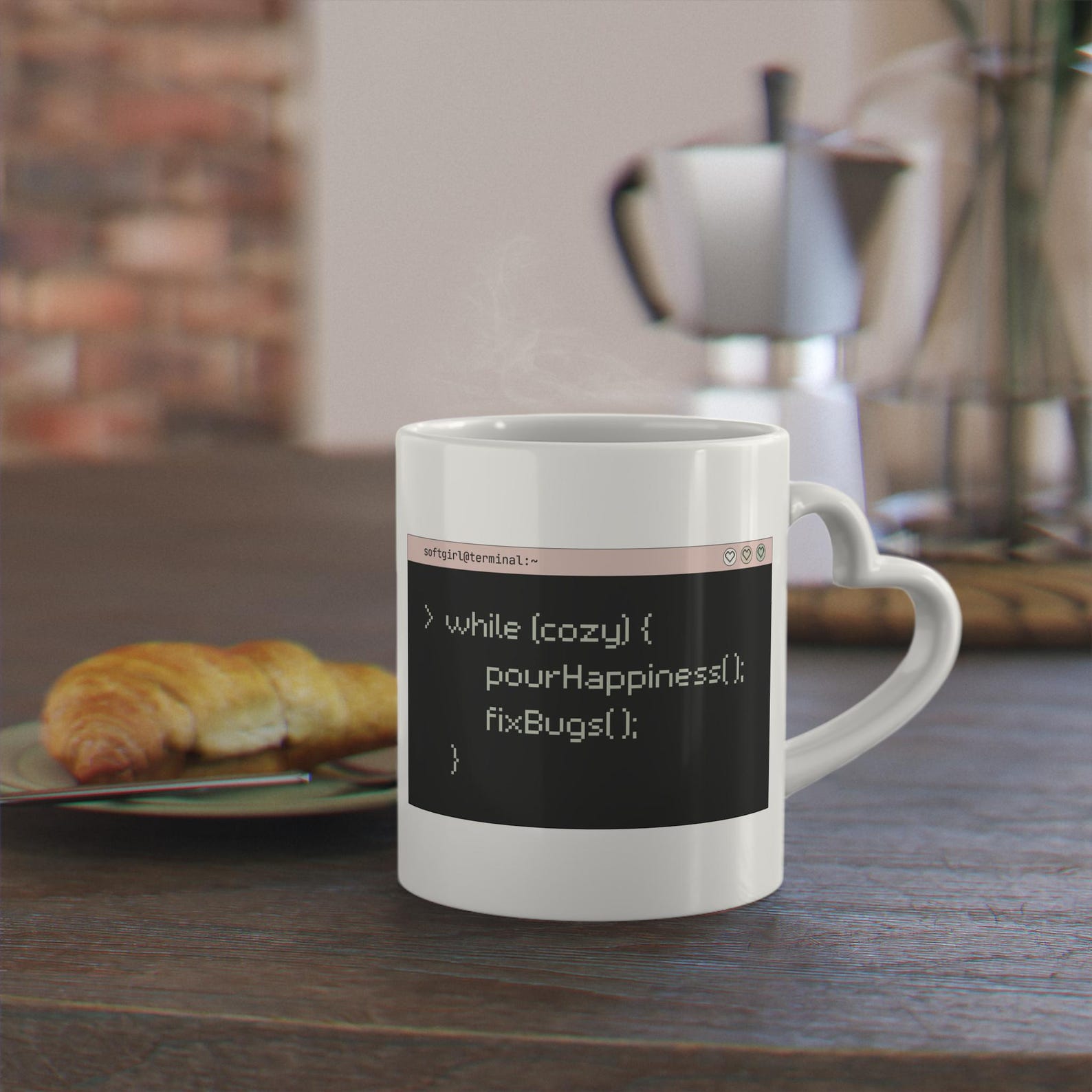 Soft Girl Coding Mug | Cozy Developer Gift | While (cozy) Terminal Mug ...