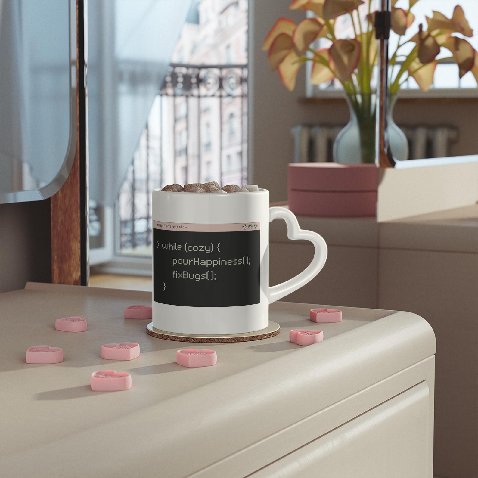 Soft Girl Coding Mug | Cozy Developer Gift | While (cozy) Terminal Mug ...
