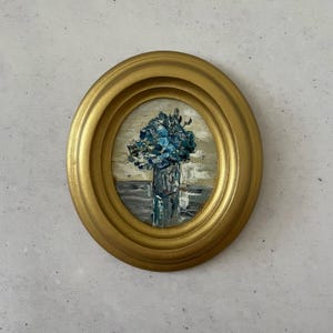 Impressionist oil painting, Oil painting miniature, Oil painting original, Oil painting original small, Mini flower painting,