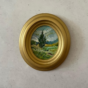 Impressionist oil painting, Oil painting miniature, Oil painting original, Original art painting, Oil painting original small