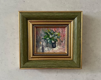 Impressionist oil painting, Oil painting miniature, Oil painting original, Original oil painting, Oil painting original small