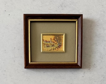 Antique oil painting original, Original oil painting, Small antique painting, Original vintage oil painting, Miniature oil painting