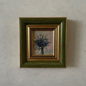 Oil painting miniature, Oil painting original, Still life oil painting, Oil painting original small, Impressionist oil painting