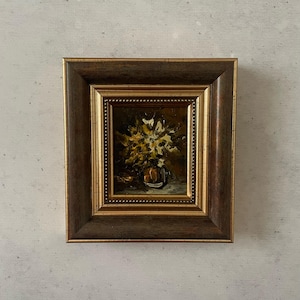 Pintura al óleo original, Pintura al óleo original pequeña, Pintura al óleo original vintage, Pintura al óleo en miniatura, Pintura al óleo impresionista