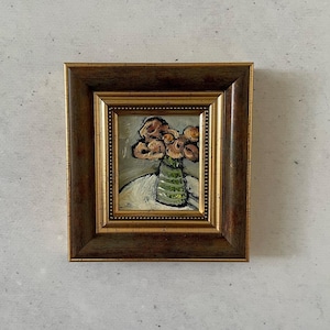 Oil painting miniature, Oil painting original, Still life oil painting, Oil painting original small, Impressionist oil painting
