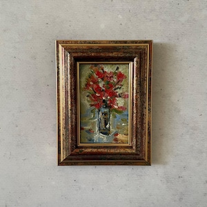 Pintura al óleo impresionista, Pintura al óleo en miniatura, Pintura al óleo original, Pintura al óleo de bodegón, Pintura al óleo original