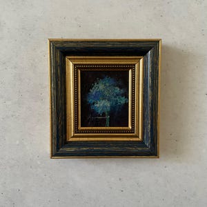 Mini pintura de flores, Pintura al óleo impresionista, Pintura al óleo en miniatura, Pintura al óleo original, Pintura al óleo original pequeña