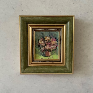 Pintura a óleo em miniatura, Pintura a óleo original, Pintura a óleo de natureza morta, Pintura a óleo original pequena, Pintura a óleo impressionista