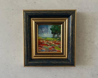 Impressionist oil painting, Original oil painting, Oil painting miniature, Oil painting original, Oil painting original small