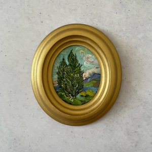 Impressionist oil painting, Oil painting miniature, Oil painting original, Original art painting, Oil painting original small