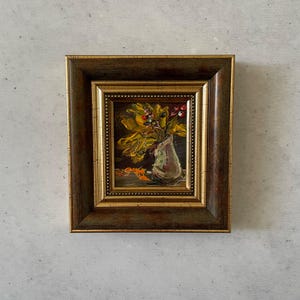 Oil painting original, Oil painting original small, Still life oil painting, Miniature oil painting, Impressionist oil painting
