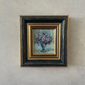Impressionist painting, Original art painting, Mini vintage painting, Vintage painting original, Oil painting miniature