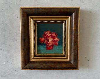 Oil painting original, Oil painting original small, Still life oil painting, Miniature oil painting, Impressionist oil painting