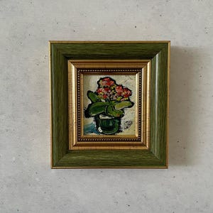 Miniatura de pintura al óleo, Pintura al óleo original, Pintura al óleo de bodegón, Pintura al óleo original pequeña, Pintura al óleo impresionista