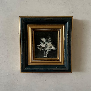 Mini pintura de flores, Pintura al óleo impresionista, Pintura al óleo en miniatura, Pintura al óleo original, Pintura al óleo original pequeña