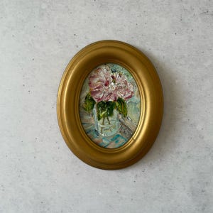 Pintura al óleo impresionista, Pintura al óleo miniatura, Pintura al óleo original, Pintura de arte original, Pintura al óleo original pequeña