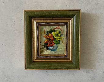 Impressionist oil painting, Oil painting miniature, Oil painting original, Original oil painting, Oil painting original small