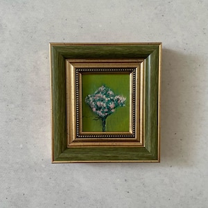 Miniatura de pintura al óleo, Pintura al óleo original, Pintura al óleo de bodegón, Pintura al óleo original pequeña, Pintura al óleo impresionista