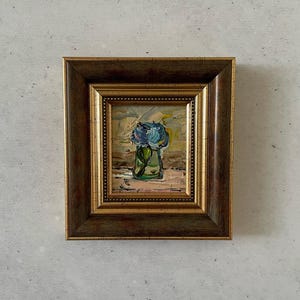 Oil painting miniature, Oil painting original, Still life oil painting, Oil painting original small, Impressionist oil painting