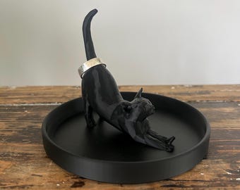 Kitty Accessory Tray – 3D Printed Holder for Cat Lovers, Rustic Boho Home Decor