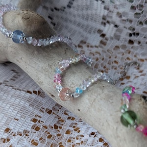 Whimsical glass beaded bracelet