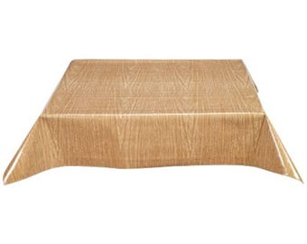 46" x 80" Faux Bois Elm Oilcloth Tablecloth
