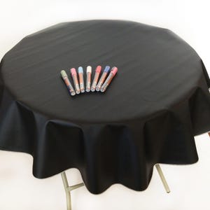 Round Chalk Fabric Tablecloth