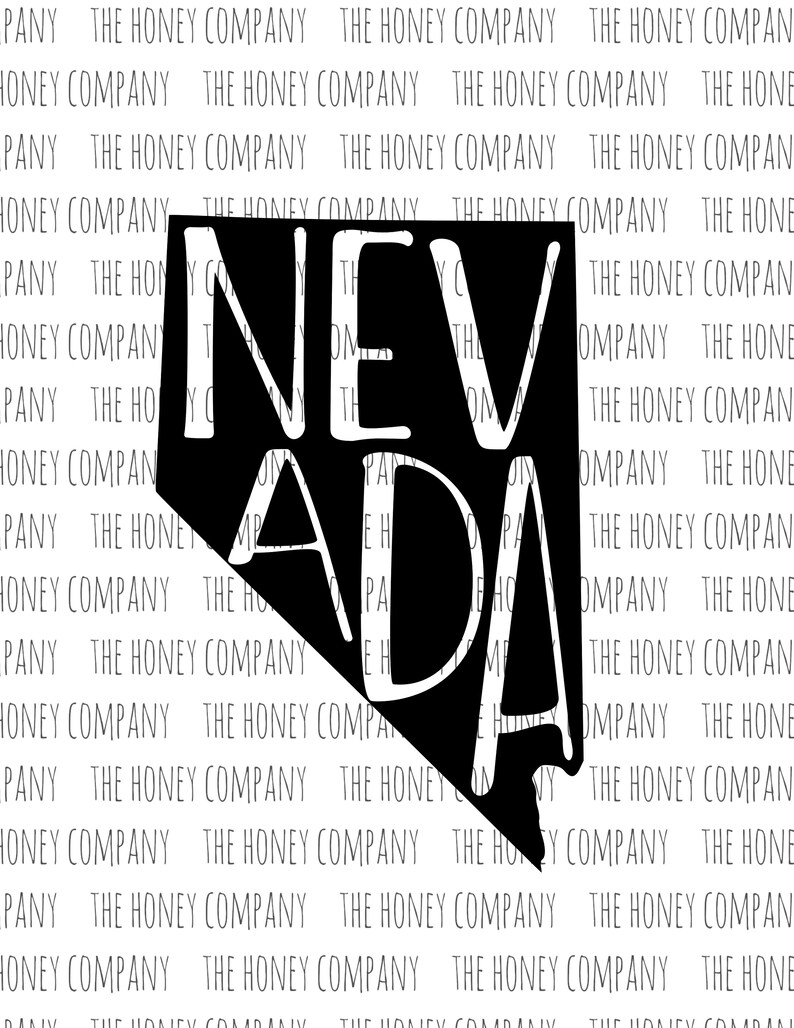 Nevada SVG PNG DXF State Outline Instant Download ...