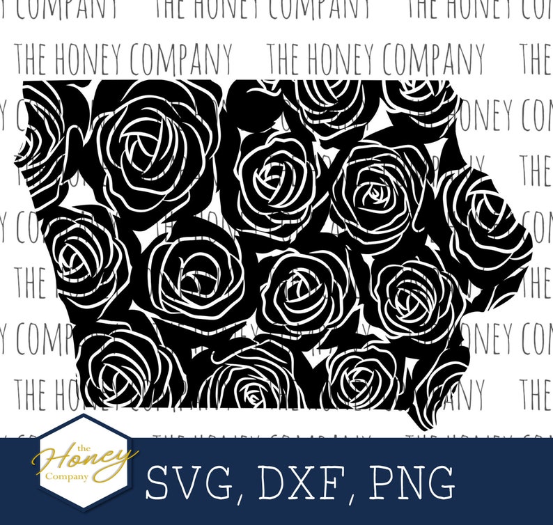 Download Iowa Floral SVG PNG DXF State Outline Instant Download | Etsy