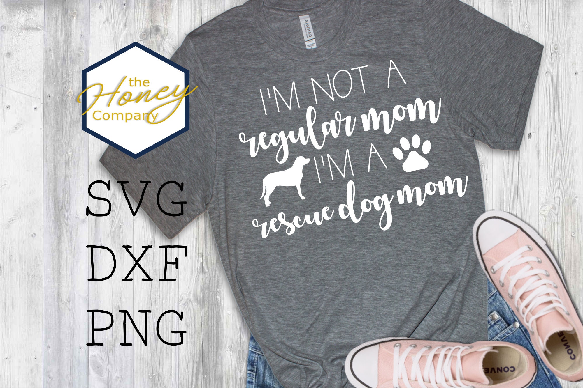 Download I M A Rescue Dog Mom Svg Png Dxf Paw Instant Download Etsy
