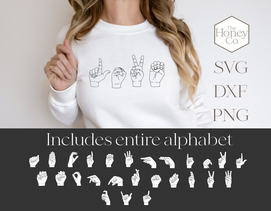 American Sign Language SVG PNG DXF Hands American Kids Instant Download ...